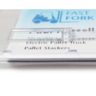 Picture of Cardholder / carrying case rigid plastic Double Slider Bar with lock clear (horizontal / landscape) for 2 cards. 60270270