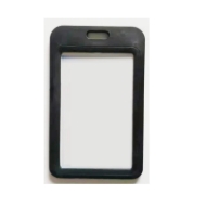 Billede af Sort 86x54 mm kortholder / bæreetui hård plast. Klarf for- og bagside (vandret / horisontal / landscape). 60270341