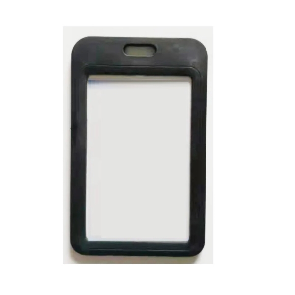 Billede af Sort 86x54 mm kortholder / bæreetui hård plast. Klarf for- og bagside (vandret / horisontal / landscape). 60270341