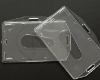 Billede af ID kortholder / bæreetui / navneskilt hård plast transparent / gennemsigtig / glasklar (vandret/horisontal/landscape eller lodret / vertikal / portrait). 60270271
